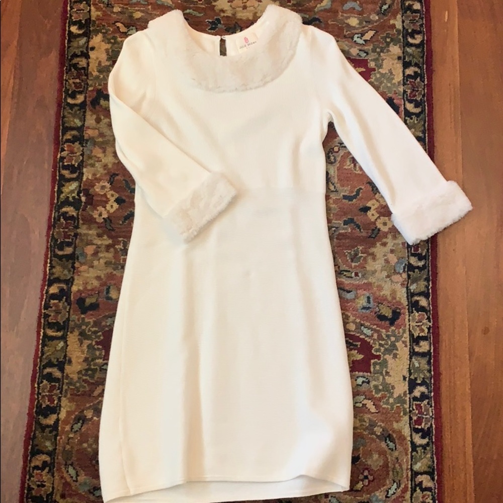White sweater dress
